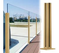 Postes de soporte de balaustrada para barandillas de vidrio, metal, madera, diseño ranurado resistente para escaleras, balcones, rellanos