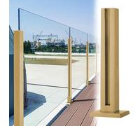 Postes de soporte de balaustrada para barandillas de vidrio, metal, madera, diseño ranurado resistente para escaleras, balcones, rellanos