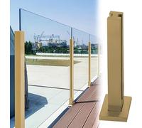 Postes de soporte de balaustrada para barandillas de vidrio, metal, madera, diseño ranurado resistente para escaleras, balcones, rellanos