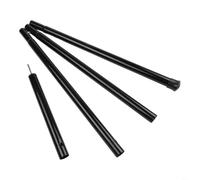 Postes de tienda de campaña de 25 cm, 50 cm, hierro resistente, 1,2 mm de grosor, soporte plegable estable para toldo, toldo de playa, refugio con funda de plástico antideslizante, hebilla elástica