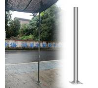 Postes de vela de sombra resistentes de 3, 2, 2, 2.5 y 3.5 pulgadas de diámetro, con tapa de montaje para patio, terraza, parque infantil y patio trasero, estacas de tierra de 6.5 pies para