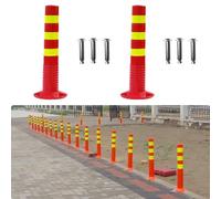 postes delineadores de tráfico conos de seguridad de 30 pulgadas de alto con banda reflectante postes delineadores de tráfico flexibles conos de seguridad.,7 piezas - 75 x 18 cm/29,5 x 7,1 pulgadas