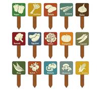 Postes etiqueta para plantas | Señales decorativas de madera en forma de T, estacas para plantas de jardín | Para frutas flores jardinería exterior patio balcón vivero macetas plantas crecimiento