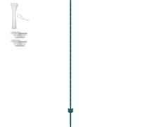 Postes Metálicos para Valla 10 Piezas Postes de Cerca 213,36 cm, Verde