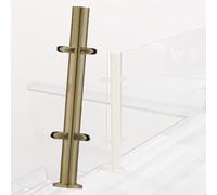 postes para barandillas de vidrio Abrazaderas De Acero Inoxidable Para Pilares De Vidrio, Kit De Barandilla De Vidrio Para Escaleras Con Postes De 1,2 Mm De Espesor(B-CORNER,Height 70cm)