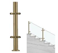 postes para barandillas de vidrio Barandilla De Cristal Sin Perforaciones Para Escaleras, Poste De Balaustrada Para Vallas De Jardín Para Pasillo/porche/barandilla De(C-CORNER,Height 105cm)