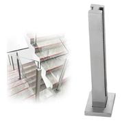 postes para barandillas de vidrio Barandilla De Vidrio Con Postes Y Estantes, Barandilla De Vidrio De Acero Inoxidable Para Paseos Marítimos/puentes Peatonales/balcones(C - MID,Height 95cm)