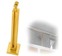 postes para barandillas de vidrio Barandillas Cuadradas De Acero Inoxidable, Postes De Balaustre De 7 Mm De Espesor Con Tornillos, Kits De Barandillas Cuadradas Negras Para(B - Edge,Height 90cm)