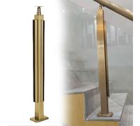 postes para barandillas de vidrio Poste De Barandilla Ajustable Para Escaleras, Pasamanos Cuadrado De Vidrio Para Patio/escaleras, Kit De Abrazaderas Para Barandilla De(A-CORNER,Height 95cm)