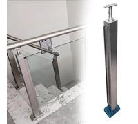 postes para barandillas de vidrio Poste De Barandilla De Escaleras Dorado, Negro Y Plateado, Poste De Esquina Central Para Plataforma, Barandilla De Escaleras De Pasillo(C-EDGE,Height 115cm)