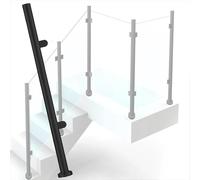 postes para barandillas de vidrio Poste Para Barandilla De Escalera De Cubierta Dorado, Plateado Y Negro, Poste De Acero Inoxidable, Altura 60, 80, 100, 110 Y 120 Cm(C-EDGE,Height 90cm)