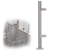 postes para barandillas de vidrio Poste Para Barandilla De Vidrio De Terraza, Kit De Abrazaderas Plateadas Para Barandilla De Garaje/barandilla De Protección/plataforma(C-EDGE,Height 60cm)