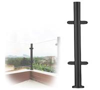 postes para barandillas de vidrio Poste Para Barandilla De Vidrio De Terraza, Kit De Abrazaderas Plateadas Para Barandilla De Garaje/barandilla De Protección/plataforma(B-MID,Height 70cm)