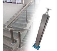 postes para barandillas de vidrio Poste Para Panel De Vidrio De Acero Inoxidable 304, Poste Abrazadera Vítreo De 60, 80, 90, 100 Y 120 Cm De Altura, Poste Para Paneles(A-MID,Height 110cm)