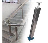 postes para barandillas de vidrio Poste Para Panel De Vidrio De Acero Inoxidable 304, Poste Abrazadera Vítreo De 60, 80, 90, 100 Y 120 Cm De Altura, Poste Para Paneles(A-EDGE,Height 60cm)