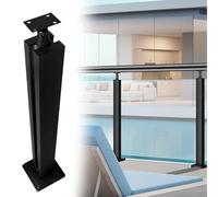 postes para barandillas de vidrio Postes De Balaustre Cuadrados Para Escaleras De 60, 80, 90, 100, 110 Y 120 Cm De Altura, Postes Metálicos Para Escaleras De Terraza(A - MID,Height 95cm)