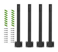 Postes Para Luces De Cadena De Exterior,4 Piezas Poste de Soporte para Luces de Cadena - Soporte para Lámpara de Jardín en Barra - Para Patio Porche Jardín Trasero Balcón Valla