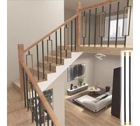 Postes para pasamanos de escaleras, 1/2/5/10 Piezas por Paquete, Postes de pasamanos de Metal, Aptos para Uso en Interiores, Postes de pasamanos Huecos Modernos, con Soportes Planos y Clear