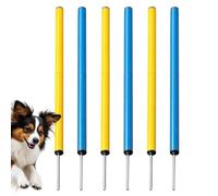 Postes Slalom Agility para Perros Postes de Slalom Estables, Ajustables con | Set Agility Canino Exterior Para Jardín, Patio, Césped, Balcón, Terraza, , Parque, Mascotas y