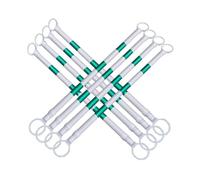 Postes Telescópicos Reflectantes Para Barreras Bielas Telescópicas De Cono Tráfico Multicolor Con Película Reflectante Paquete 4(White and green,8Pcs)