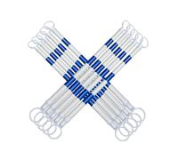 Postes Telescópicos Reflectantes Para Barreras Bielas Telescópicas De Cono Tráfico Multicolor Con Película Reflectante Paquete 4(White and blue,10Pcs)