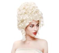 Postizo artificial de la era victoriana con sombrero modificable para actuación histórica y disfraz de Halloween, disfraz de sala de audiencia real