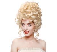Postizo artificial de la era victoriana con sombrero modificable para actuación histórica y disfraz de Halloween, disfraz de sala de audiencia real