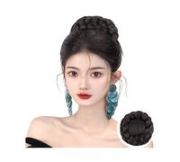 Postizo Coletero Clip de sujeción for peluca, cabeza de princesa Hanfu, peluca de estilo chino antiguo, bolsa for peluca con nudo de pelo Moño Postizo de Pelo