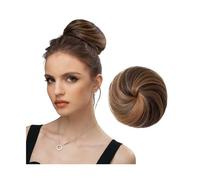Postizo Coletero Extensiones de moño de pelo sintético, Clip en postizo, cola de pelo falso, Donut, cordón, moño, pieza de cabello Updo, cola de caballo Moño Postizo de Pelo(4BH27)