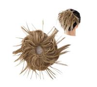Postizo Coletero Extensiones de moño de pelo sintético for mujer, coleteros elásticos y rizados desordenados, moño sintético, Donut, Updo Moño Postizo de Pelo(Q17-24)