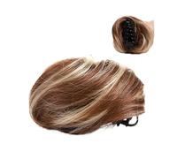 Postizo Coletero Mini pinza de garra en orejas de gato desordenadas, pelo sintético corto, extensión de pelo de moño, pinza de rosquilla Updo en postizo for mujer Moño Postizo de Pelo(FB001-12H613)