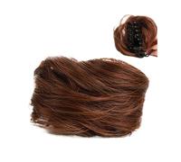 Postizo Coletero Mini pinza de garra en orejas de gato desordenadas, pelo sintético corto, extensión de pelo de moño, pinza de rosquilla Updo en postizo for mujer Moño Postizo de Pelo(FB001-2I30)