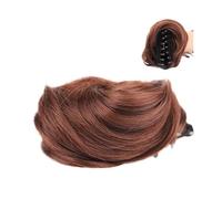 Postizo Coletero Mini pinza de garra en orejas de gato desordenadas, pelo sintético corto, extensión de pelo de moño, pinza de rosquilla Updo en postizo for mujer Moño Postizo de Pelo(FB001-33)