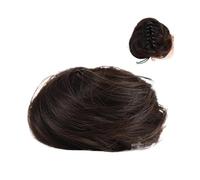 Postizo Coletero Mini pinza de garra en orejas de gato desordenadas, pelo sintético corto, extensión de pelo de moño, pinza de rosquilla Updo en postizo for mujer Moño Postizo de Pelo(FB001-4)