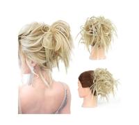 Postizo Coletero Moño de pelo desordenado for mujer, extensiones de cabello, postizo rizado, moño sintético ondulado y desordenado, Updo despeinado Moño Postizo de Pelo(24T613)