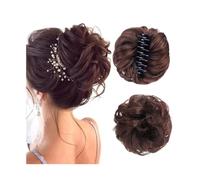 Postizo Coletero Moño de pelo sintético con pinza for mujer, pieza de pelo de moño, moño rizado y desordenado, extensiones de cabello con cola de caballo Moño Postizo de Pelo(4/27HL)