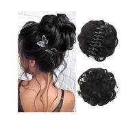 Postizo Coletero Moño de pelo sintético con pinza for mujer, pieza de pelo de moño, moño rizado y desordenado, extensiones de cabello con cola de caballo Moño Postizo de Pelo(2)