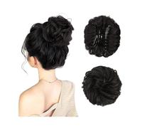 Postizo Coletero Moño de pelo sintético con pinza for mujer, pieza de pelo de moño, moño rizado y desordenado, extensiones de cabello con cola de caballo Moño Postizo de Pelo(T1B/613)