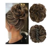 Postizo Coletero Moño de pelo sintético con pinza for mujer, pieza de pelo de moño, moño rizado y desordenado, extensiones de cabello con cola de caballo Moño Postizo de Pelo(#35)