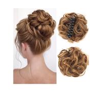 Postizo Coletero Moño sintético, moño desordenado, pinza for el cabello, moño de pelo rizado ondulado, extensiones de cola de caballo, postizos for mujer Moño Postizo de Pelo(9H19)