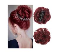 Postizo Coletero Moño sintético, moño desordenado, pinza for el cabello, moño de pelo rizado ondulado, extensiones de cola de caballo, postizos for mujer Moño Postizo de Pelo(99J)