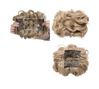 Postizo Coletero Peine sintético grande con Clip for extensión de cabello rizado, piezas de cabello de moño, cubierta Updo for mujer, extensión de cabello, moño Moño Postizo de Pelo(Ash blonde)