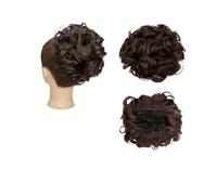 Postizo Coletero Peine sintético grande con Clip for extensión de cabello rizado, piezas de cabello de moño, cubierta Updo for mujer, extensión de cabello, moño Moño Postizo de Pelo(Medium brown)