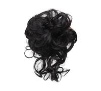 Postizo Coletero Peluca de pelo con banda elástica de alta resistencia, fácil cuidado, antideslizante, transpirable, aspecto Natural, peluca de moño amigable con el calor for fiesta Moño Postizo de Pe