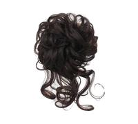 Postizo Coletero Peluca de pelo con banda elástica de alta resistencia, fácil cuidado, antideslizante, transpirable, aspecto Natural, peluca de moño amigable con el calor for fiesta Moño Postizo de Pe