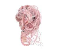 Postizo Coletero Peluca de pelo con banda elástica de alta resistencia, fácil cuidado, antideslizante, transpirable, aspecto Natural, peluca de moño amigable con el calor for fiesta Moño Postizo de Pe
