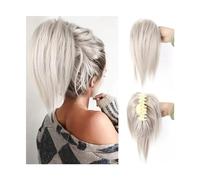 Postizo Coletero Pieza de pelo de moño desordenado, Clip de garra, extensiones de moño de pelo sintético desordenado, piezas de cabello Updo despeinadas for mujeres, Clip de garra, cabello de cola de