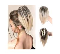 Postizo Coletero Pieza de pelo de moño desordenado, Clip de garra, extensiones de moño de pelo sintético desordenado, piezas de cabello Updo despeinadas for mujeres, Clip de garra, cabello de cola de
