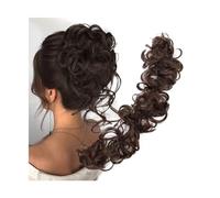 Postizo Coletero Pieza de pelo de moño desordenado, extensiones de moño de pelo ondulado y rizado, extensiones largas de cola de caballo, cola de caballo DIY, envoltura alrededor del cabello de moño M