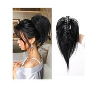 Postizo Coletero Pieza de pelo de moño desordenado, pinza en forma de garra, moño for el pelo, pieza de pelo for mujer, extensión de cola de caballo alta, corta y recta, pelo sintético Updo despeinado